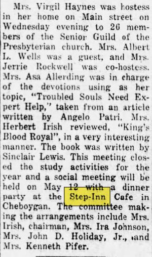 Step Inn - April 1948 Article (newer photo)